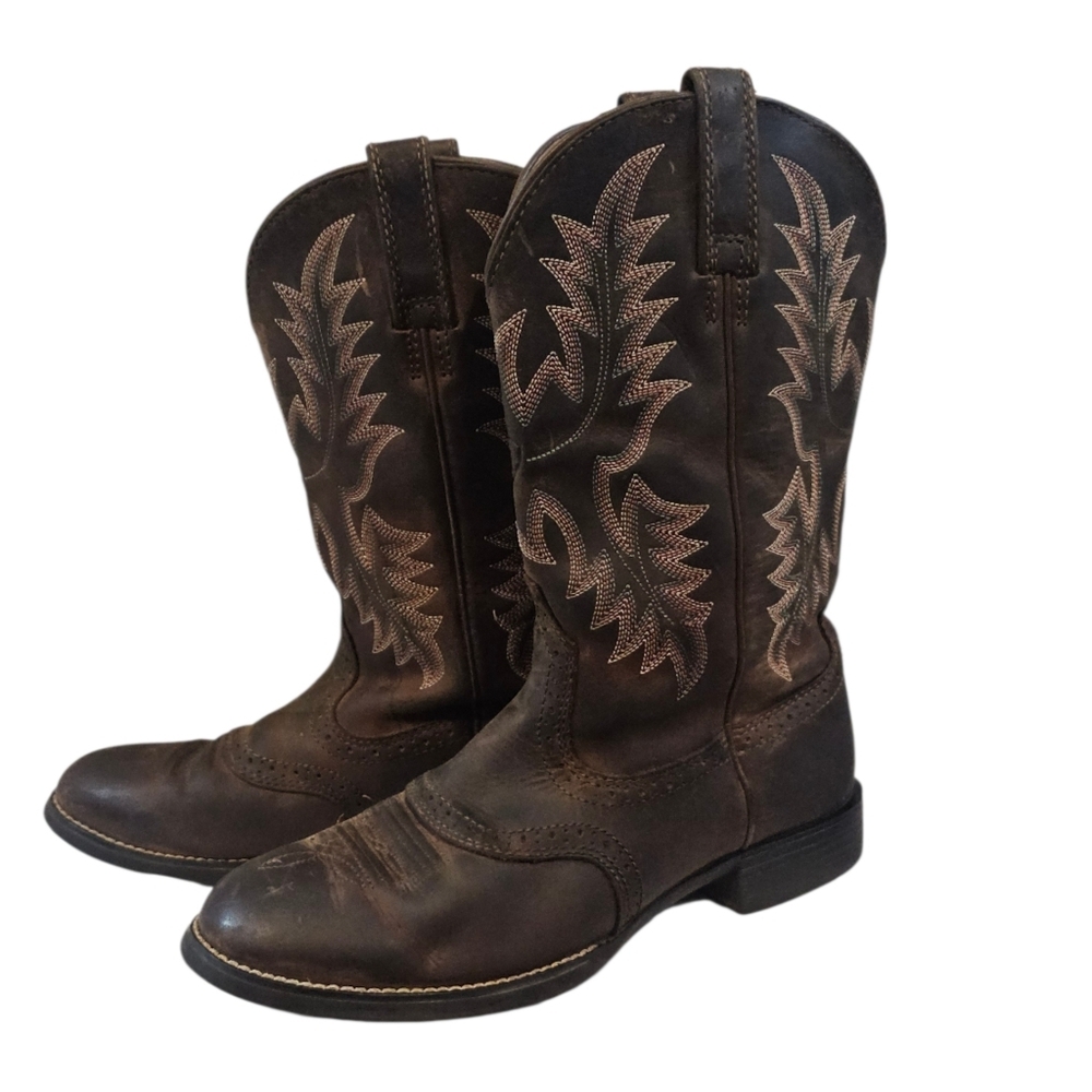 Ariat Women's Heritage Stockman Sassy Western Cowboy Boots Size 8 Brown